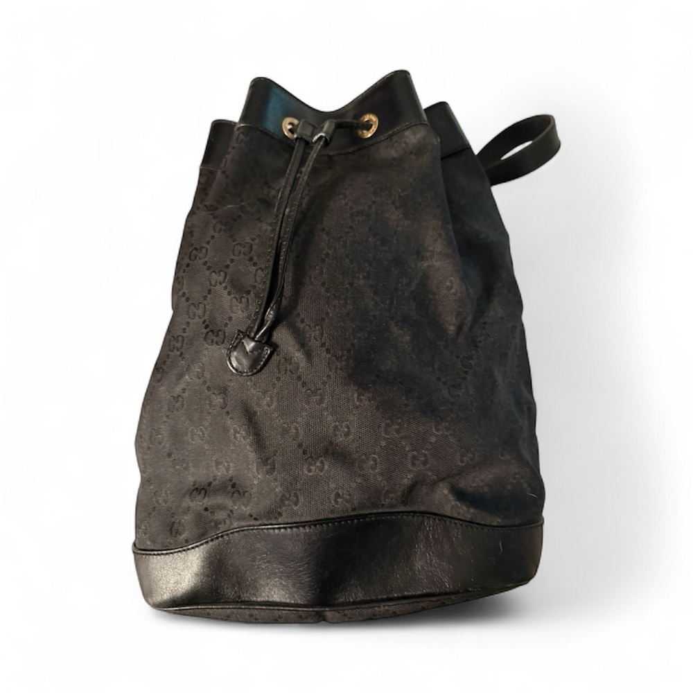 Vintage Gucci GG canvas bucket shoulder bag